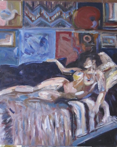 'Victorian Nude' 50 x 60cm, oil on canvas