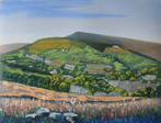 Across the Colne Valley linoprint 38x50cm