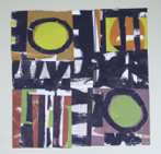Tramonto, collage on board, 35 x 35cm