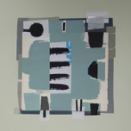 Lolaf,  collage on board, 25 x 25cm